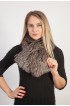 Silver fox fur scarf-collar